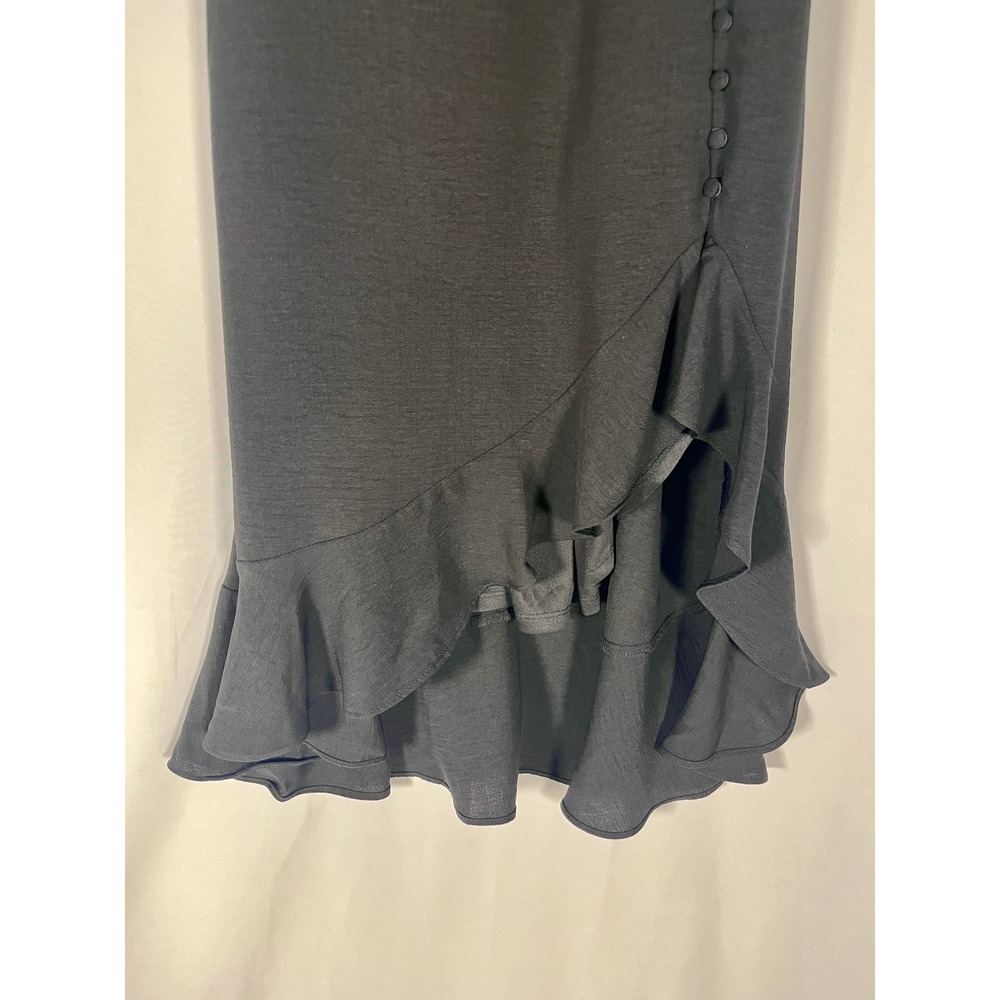 Fashion Nova Black Ruffle Midi Dress Size Small NWOT - Picture 5 of 7
